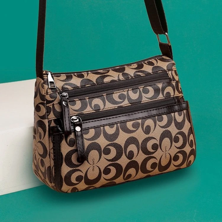 女士小包包2025新款真时尚斜挎包妈妈单肩包PU皮中老年百搭女包夏