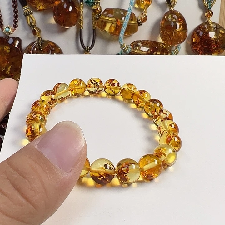 琥珀（花珀）未镶嵌项圈