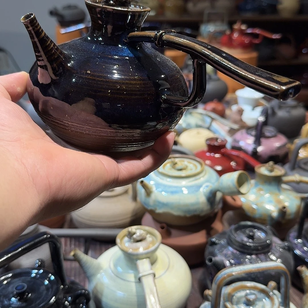 無***饰潮州手拉砂铫煮水壶