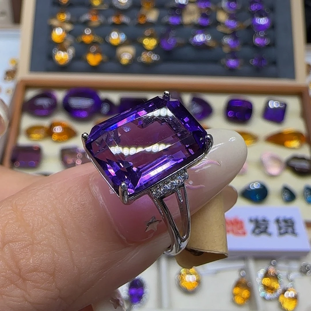 和***寂珠宝半成品银S925镶嵌水晶G 8.5克拉