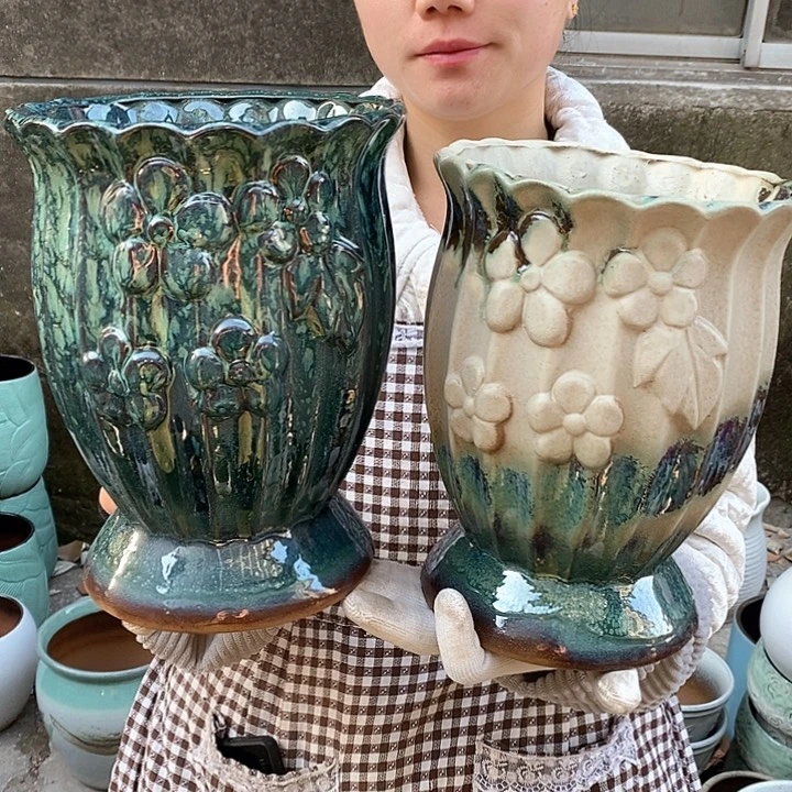 紫砂花盆正品口18高24