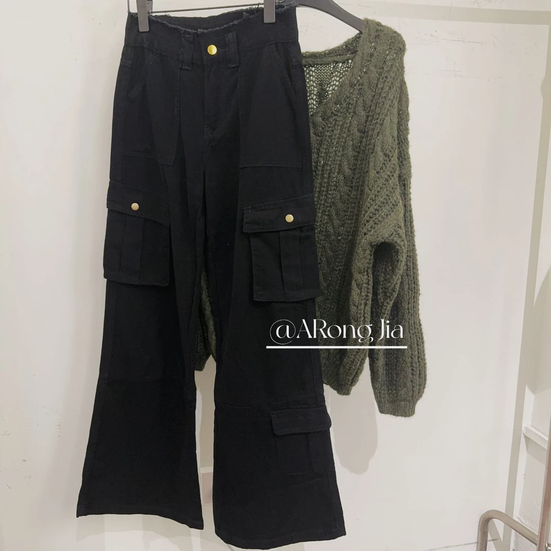 【ARONG阿荣家】工装裤02203-黑色-SML-XL