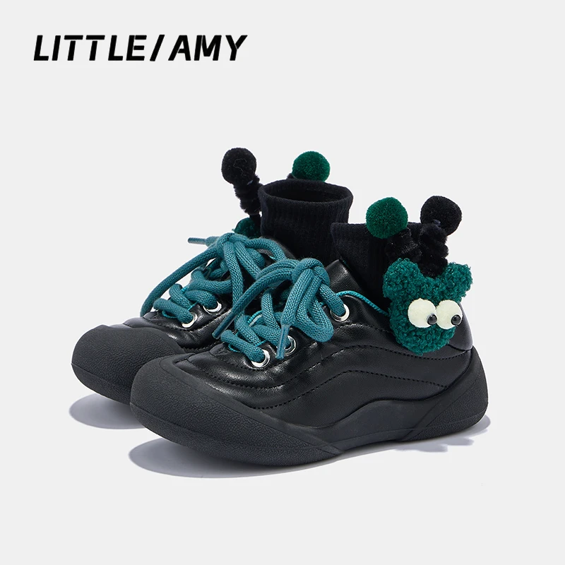 小艾咪儿童板鞋秋季软底高颜值儿童鞋圆头德训鞋夏季透气阿甘鞋