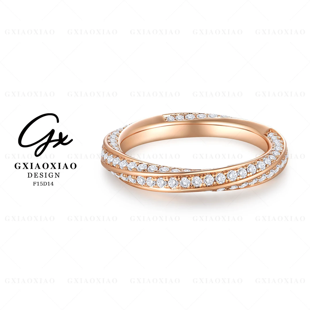 镀K金 轻奢气质百搭满天星交叉圆圈戒指 F15D14