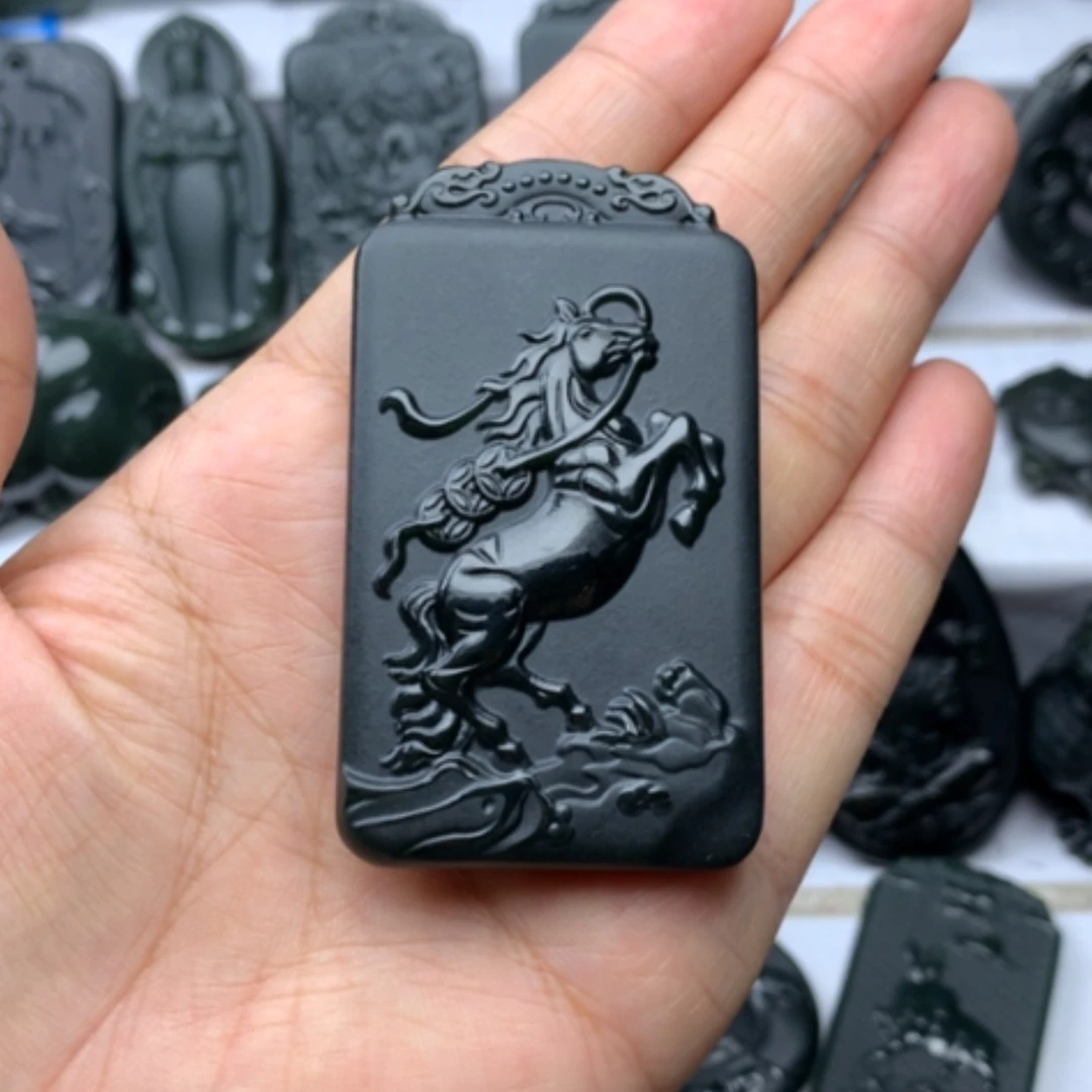 【闪购商品】颈饰未镶嵌和田玉双面雕刻