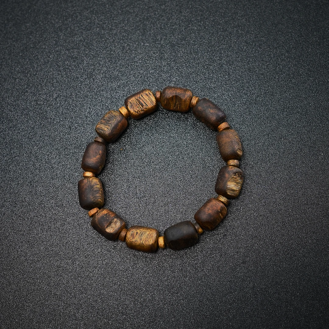 沉香【沉香女儿】海南沉香白棋板头单圈10g+（高定版本）多样性发一条