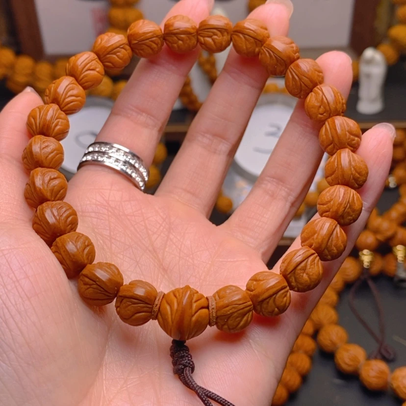 【闪购商品】桃核手串凊*龙文桃核