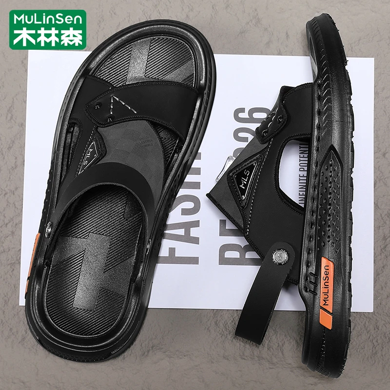 木林森凉鞋男款2025新款司机专用开车凉拖男士夏季外穿防滑沙滩鞋