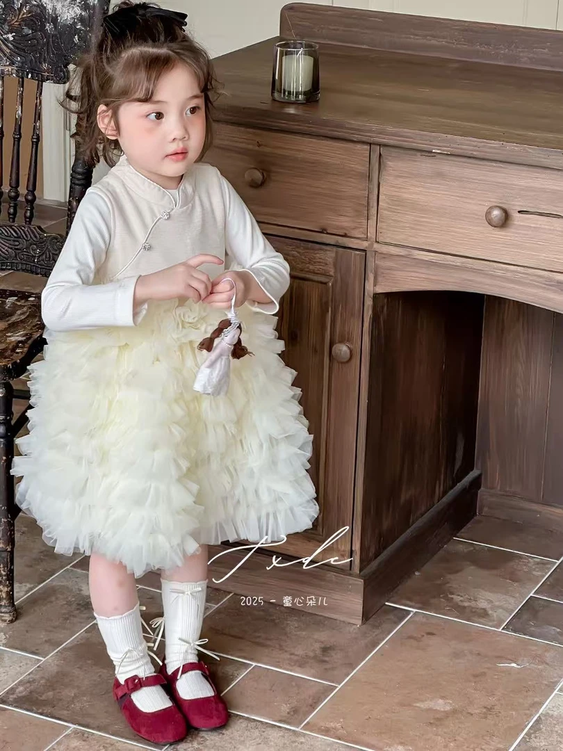 中秋礼裙 TXDE 纱裙 LUOLA品牌童装