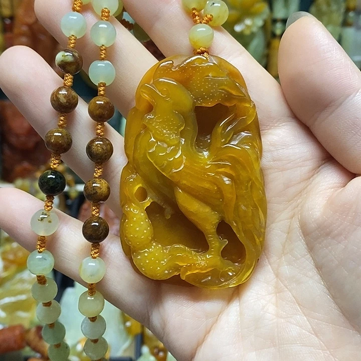 岫玉未镶嵌吊坠(赠链)
