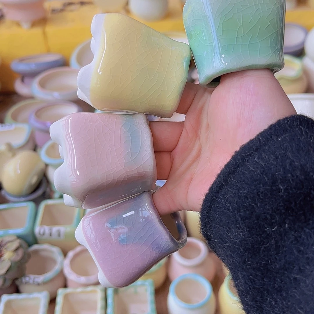 红陶陶瓷花盆当场满12包邮