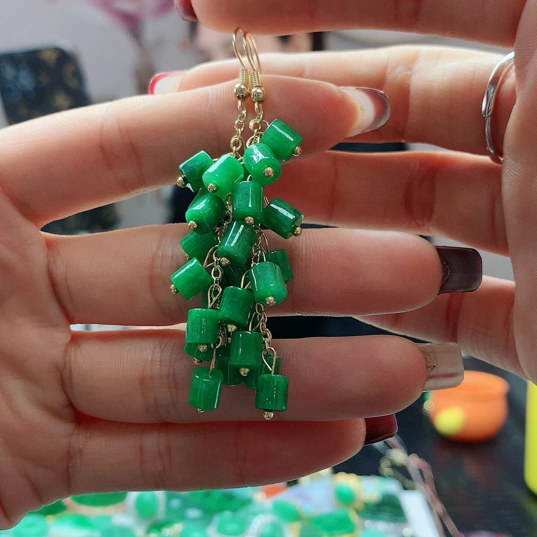 【闪购商品】石英质玉耳坠未镶嵌