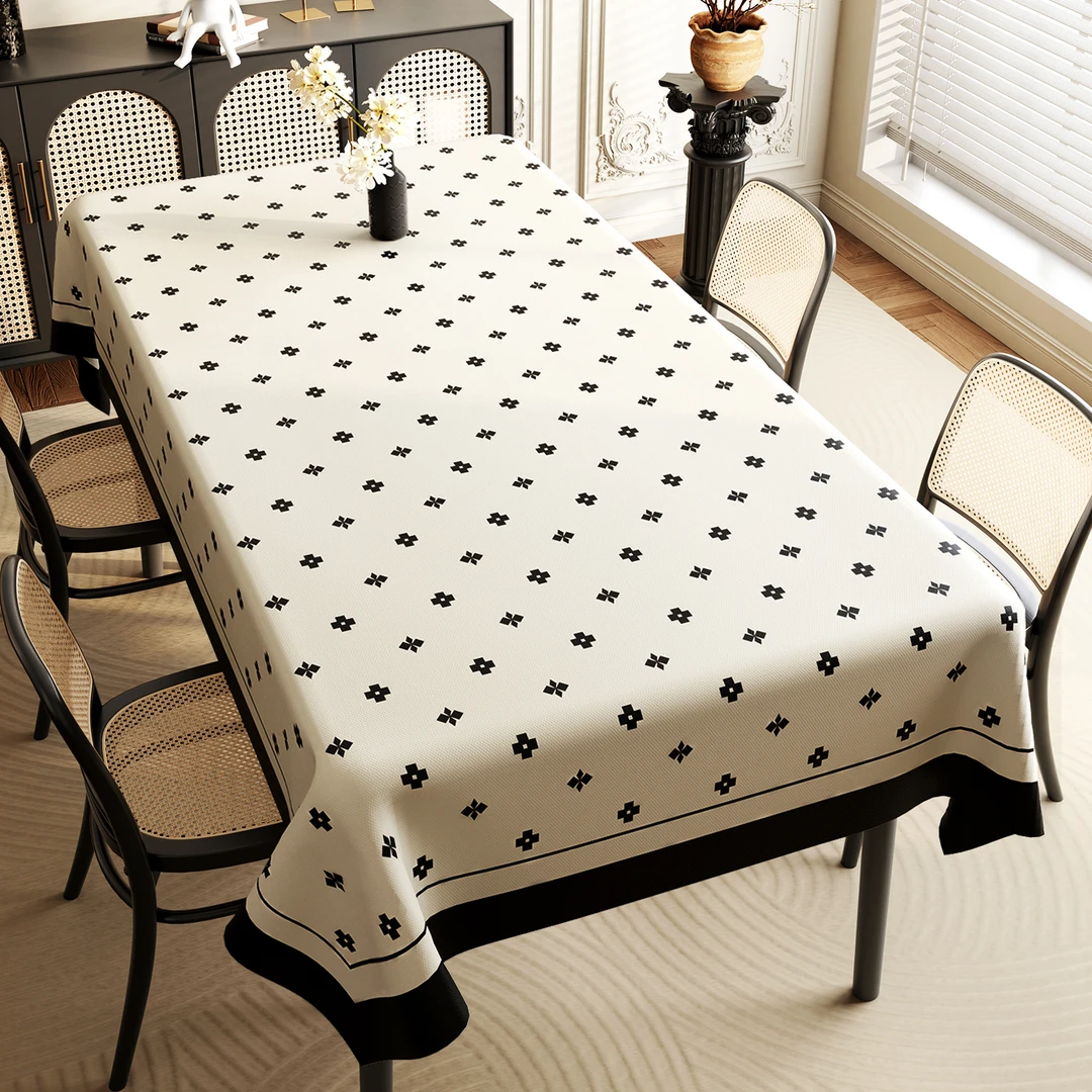 长方形餐桌布防油防水又防烫免洗pvc桌垫高级感轻奢客厅茶几台布