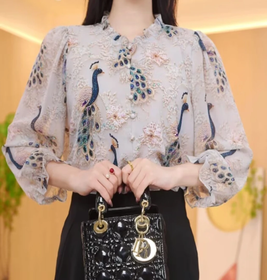 【原版料子】春夏薄款防晒冰丝衬衫2025年爆款大码胖mm遮肚显瘦雪纺