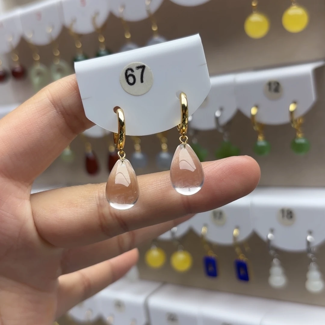 银S925镶嵌耳饰水晶