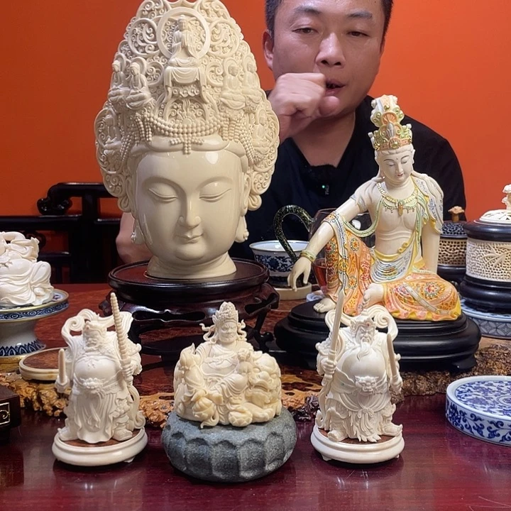 香榧木壶**语猛犸牙手工黄财神