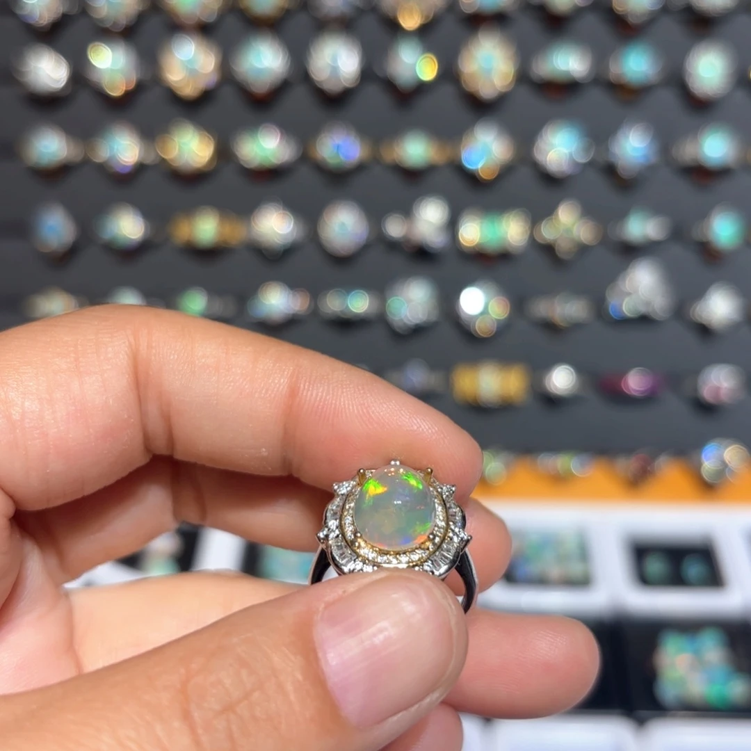 欧泊银S925镶嵌戒指
