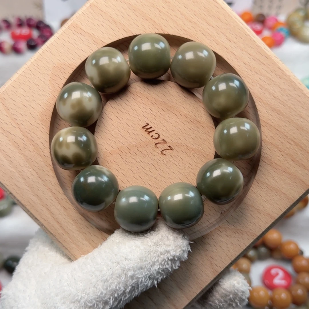 白玉菩提吊坠卡22手工干磨初夏