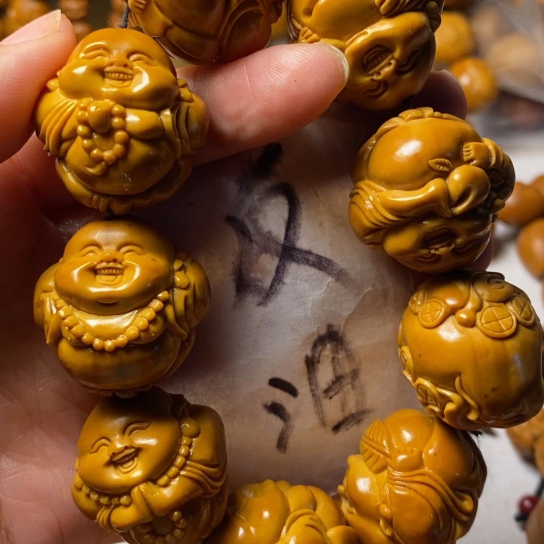 堂***正手串/手链橄榄核上色弥勒精品