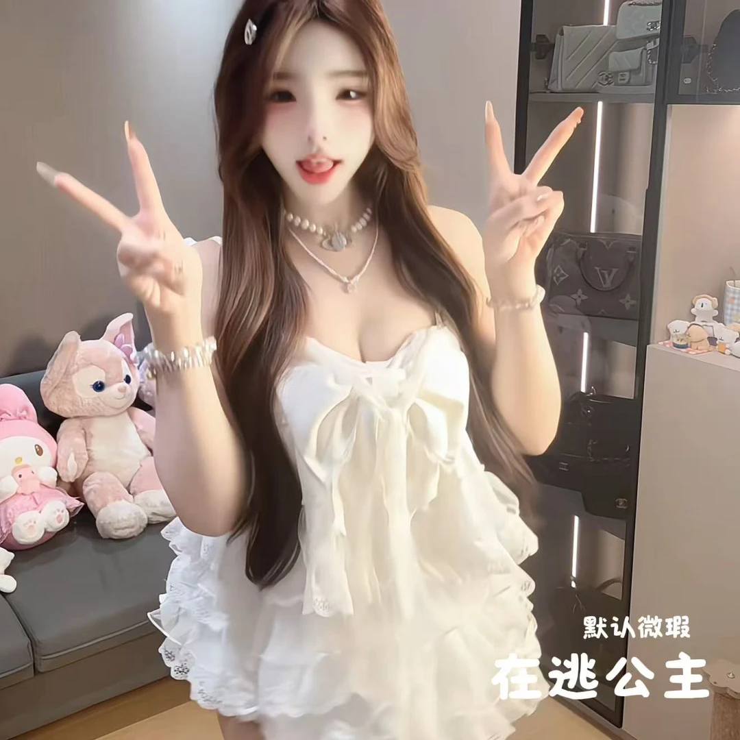 【元气喵】手作系列默认微瑕 在逃公主 纯欲吊带上衣（Q22）