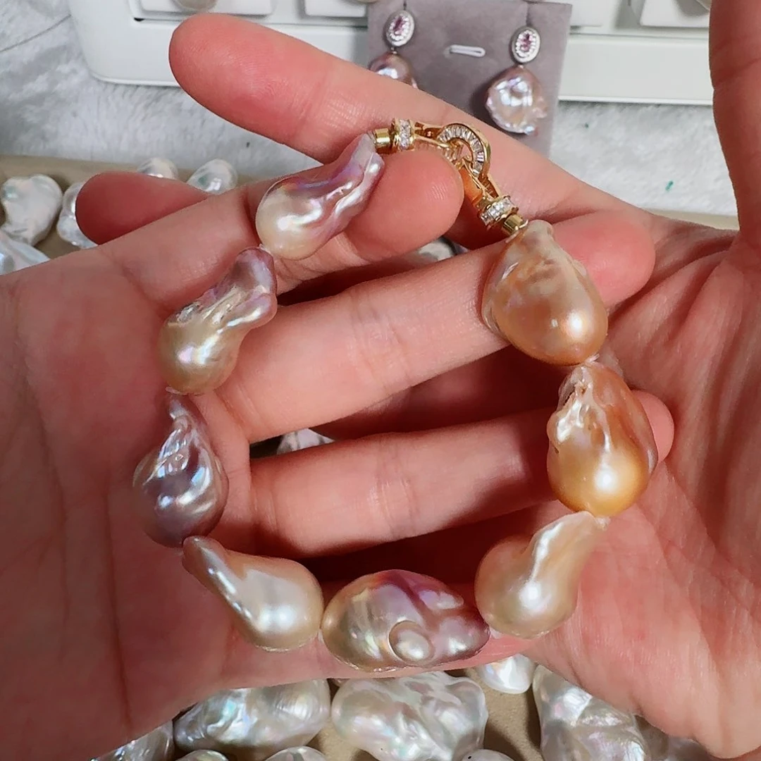 淡水珍珠银S925镶嵌颈饰