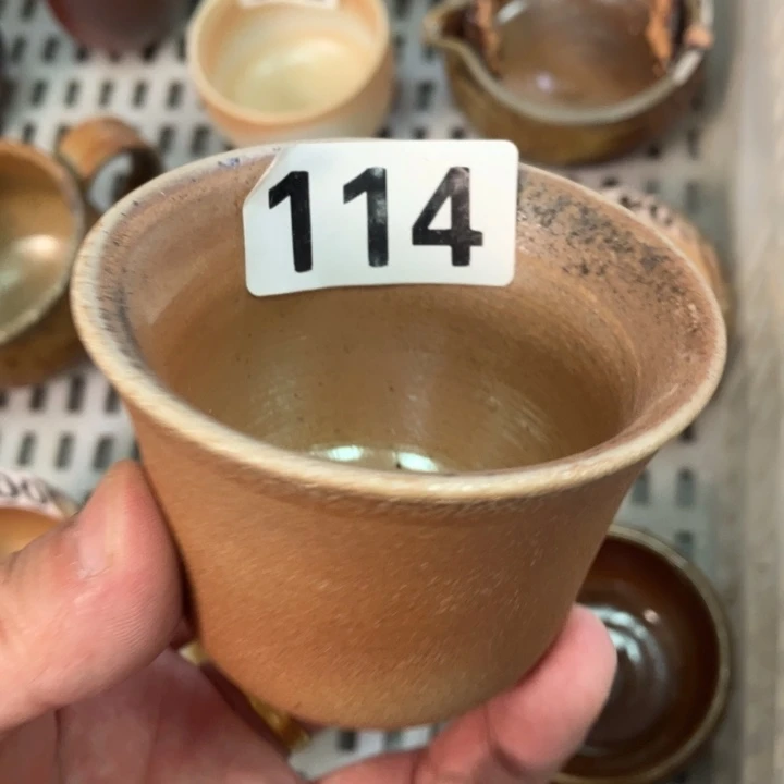 柴烧茶具茶杯大放漏