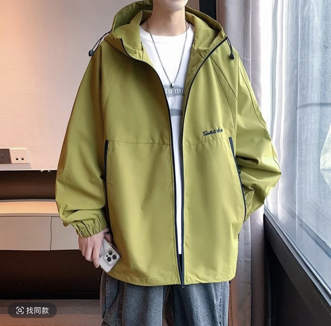 蛇年&冲锋衣情侣式潮牌户外春秋款机能纯色宽松休闲情侣单层外套