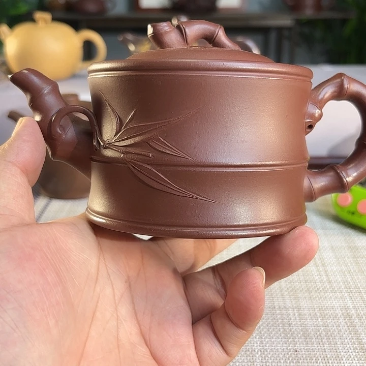 照***傅紫砂茶壶宜兴原矿手工紫砂壶