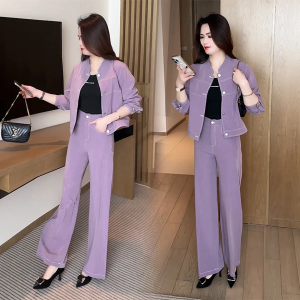 春秋新款小香风穿搭气质休闲显瘦不挑人减龄套装60