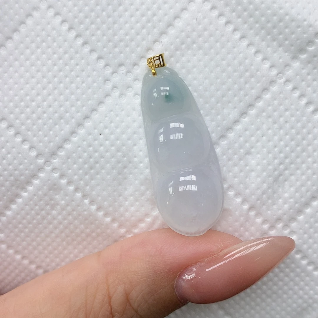 颈饰18K金镶嵌翡翠
