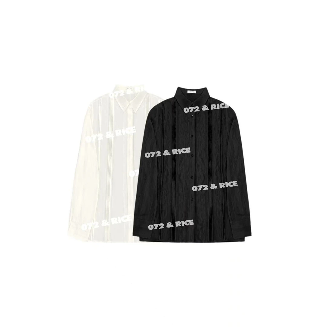 072 & RICE【韩剧女主】 夏季休闲翻领长袖衬衫 24NB041Z*