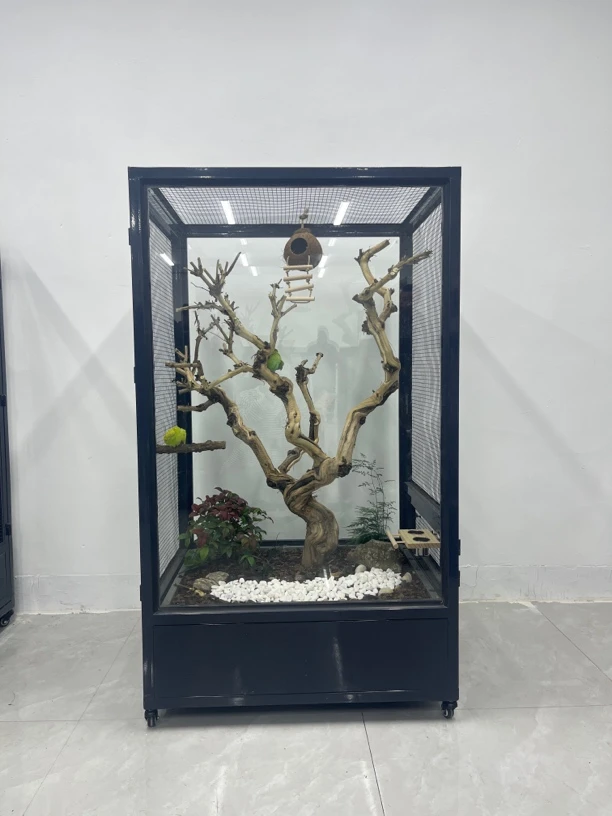 大号1.5米生态鸟笼实景