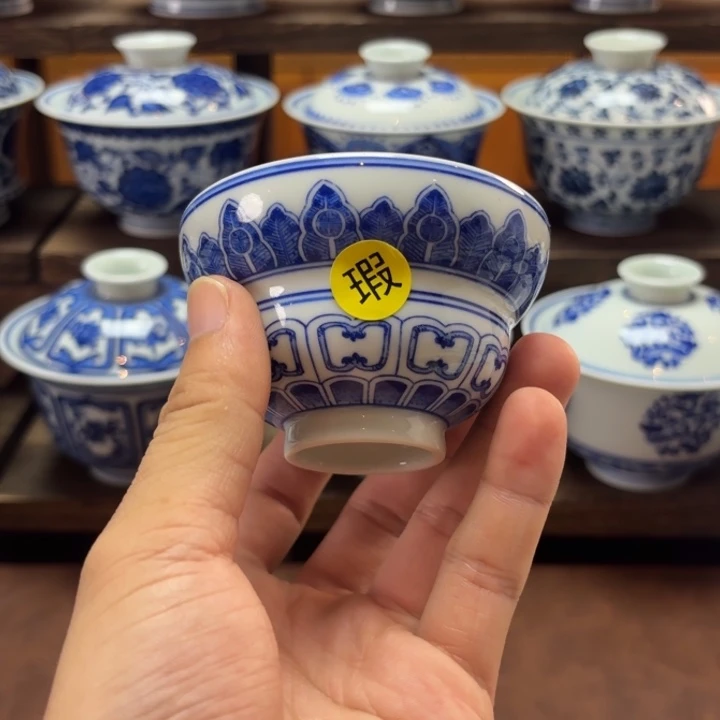 景德镇纯手工手绘瑕疵福禄杯