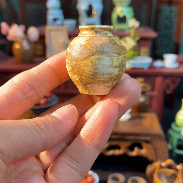 摆件微陶老王迷你花瓶