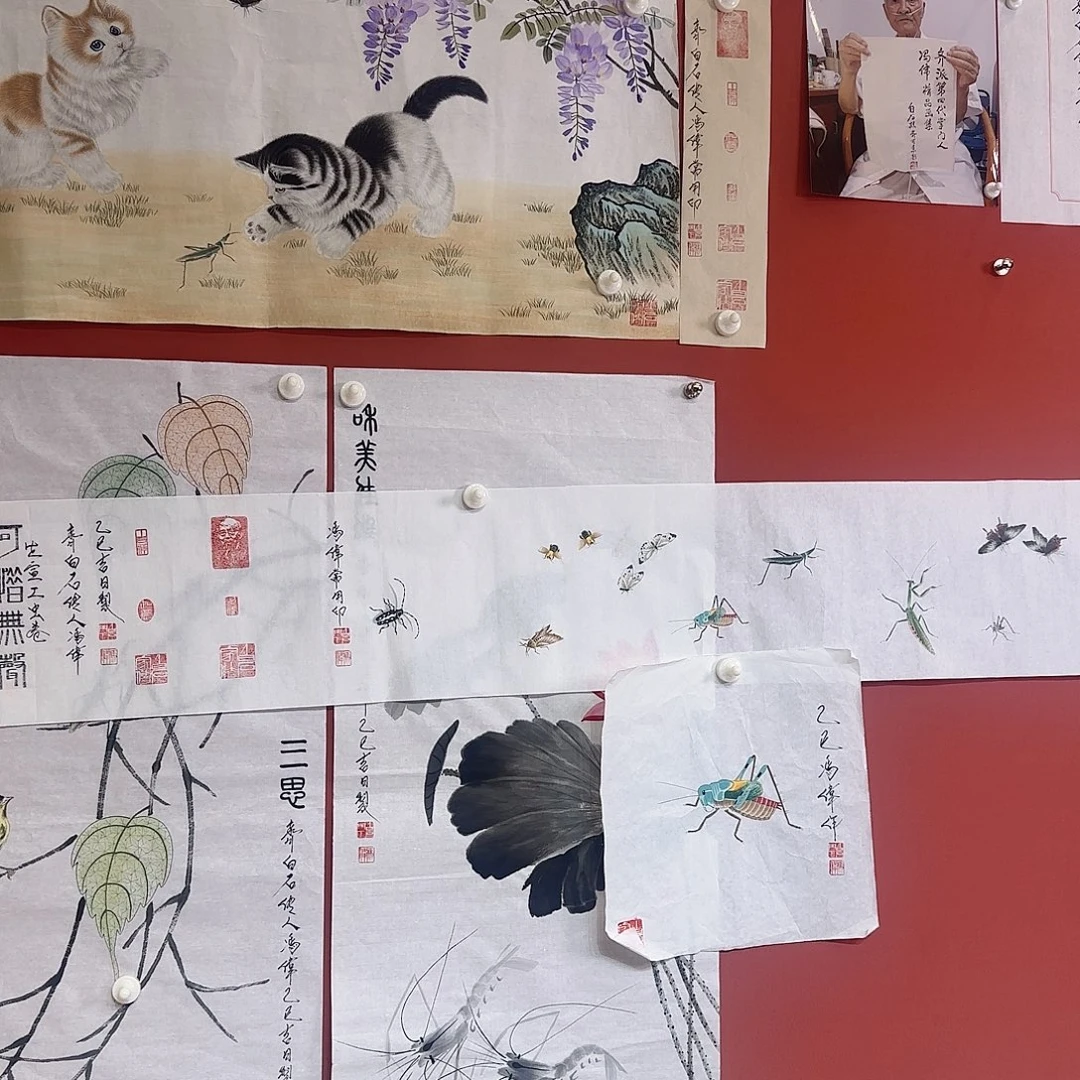 国画冯伟老师手绘作品