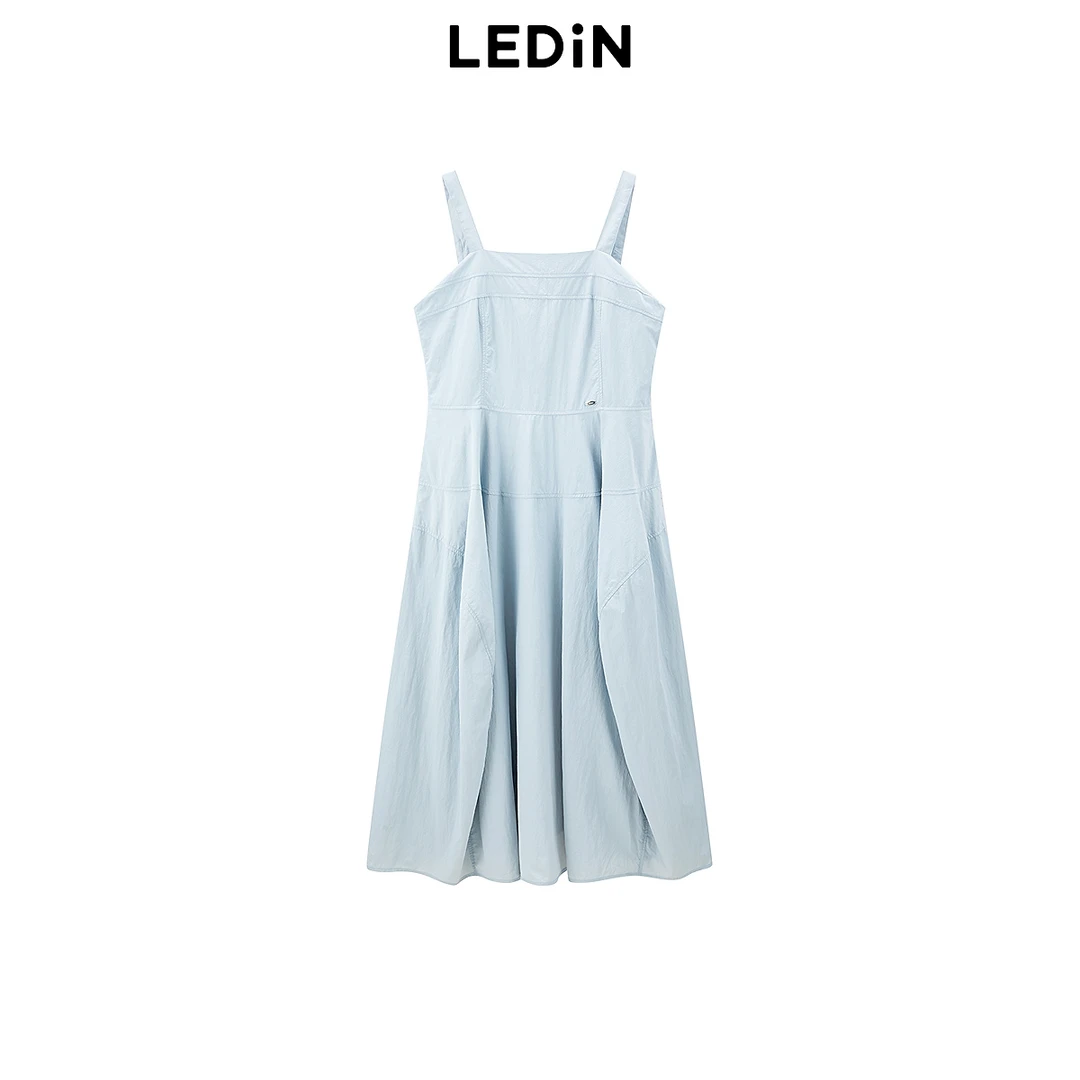乐町可调节背带连衣裙女2025夏季新款裙子C2FAF2163