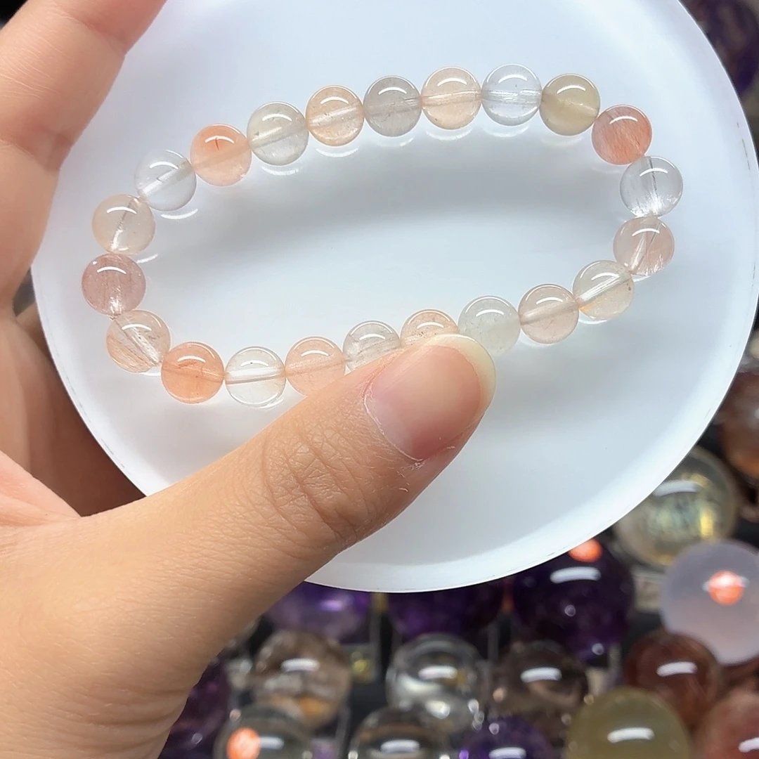 珠宝半成品水晶未镶嵌兔毛手链85