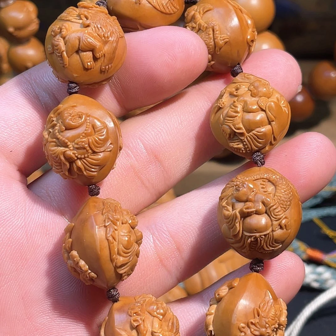 橄榄核手串/手链大*瑞兽弥勒
