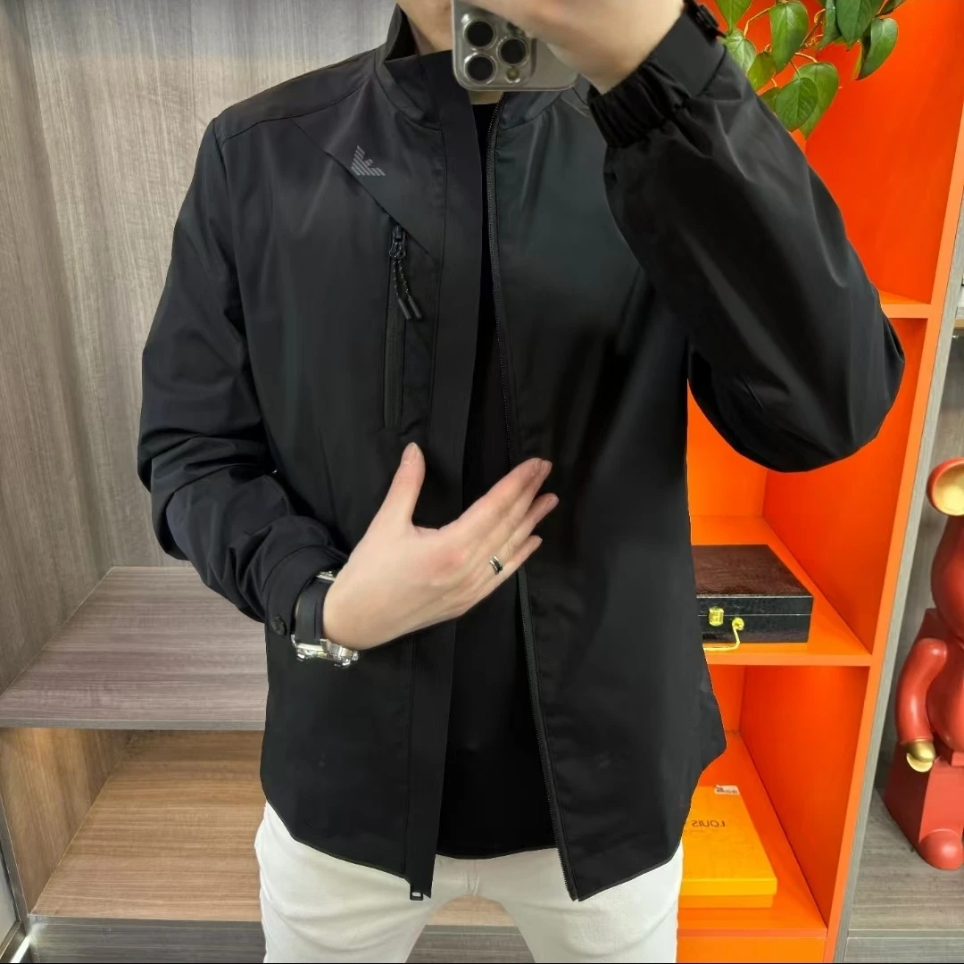 立领防风短款春季原色收口袖夹克男士休闲软壳男款冲锋衣潮流