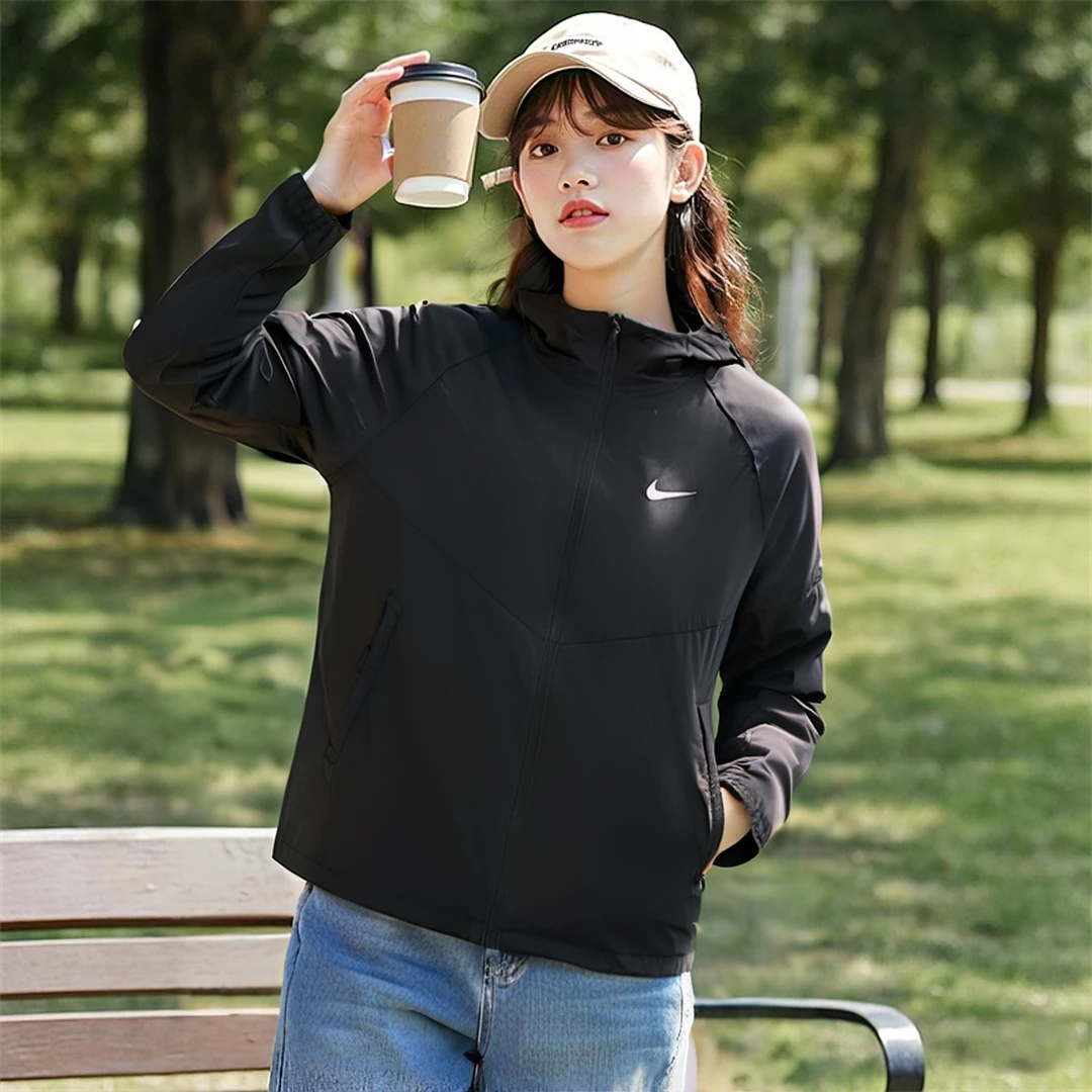 Nike耐克梭织外套男装女穿2025秋季新款拒水跑步运动服连帽夹克