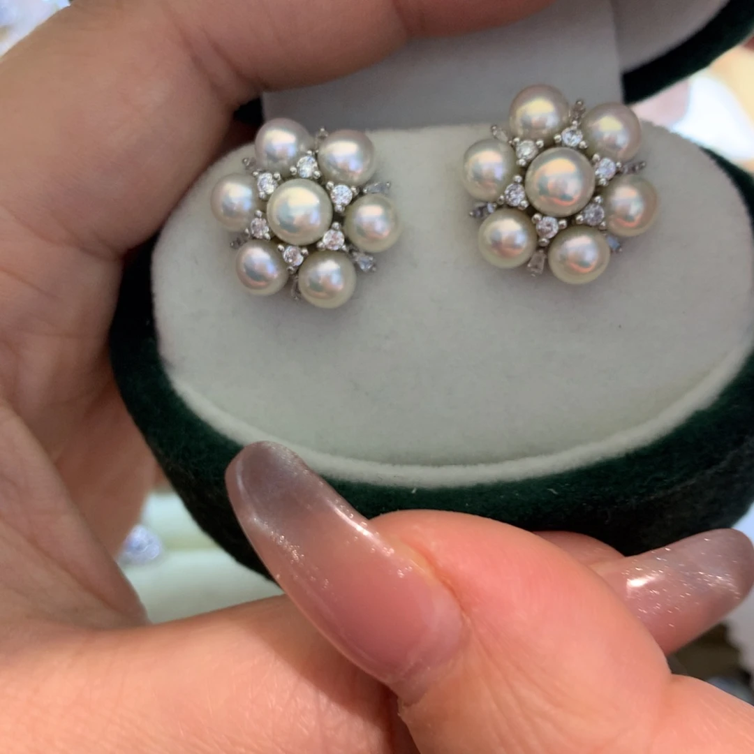 淡水珍珠耳饰未镶嵌