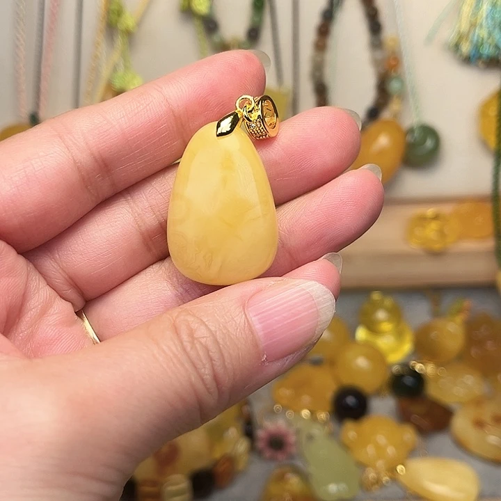 蜜蜡颈饰未镶嵌蜜蜡