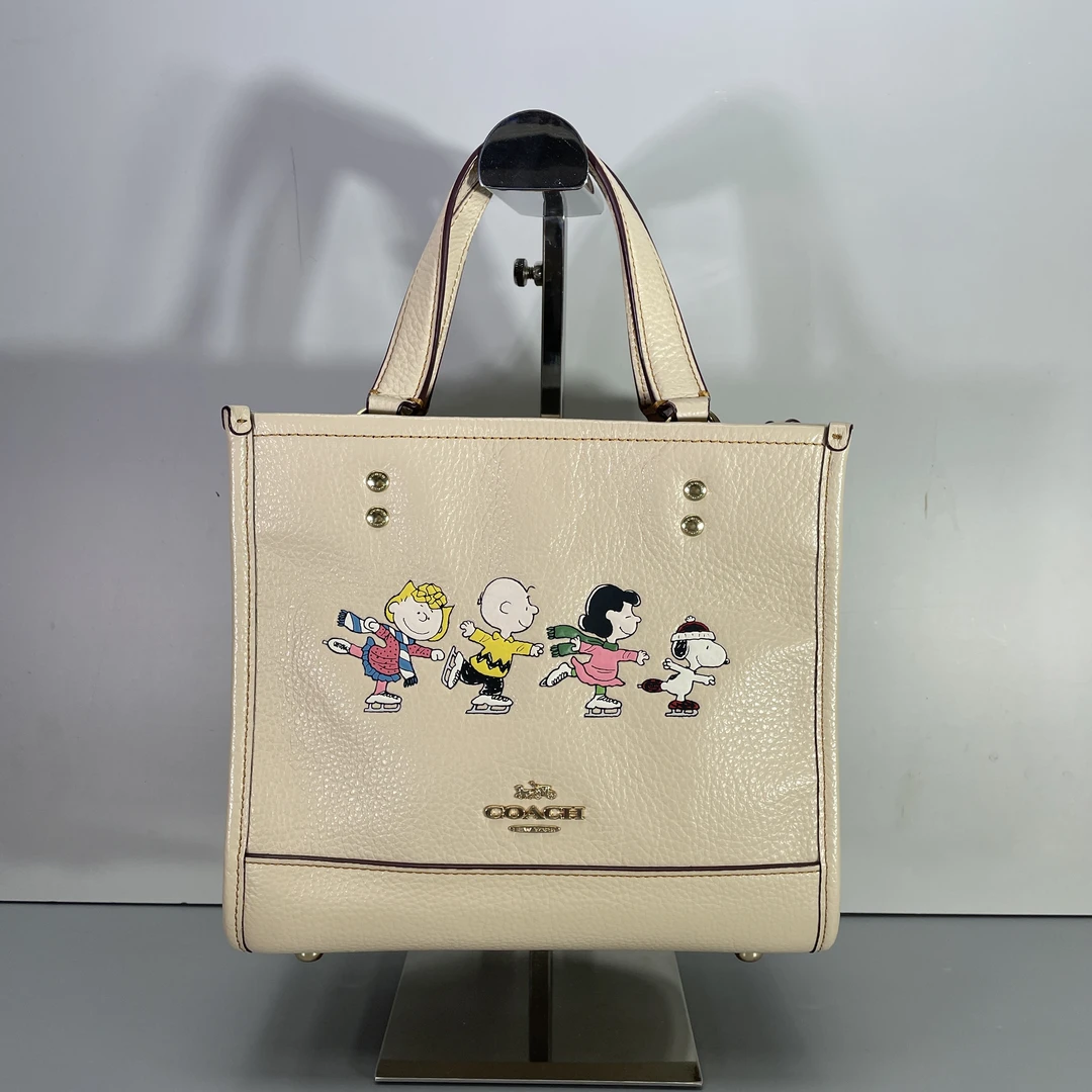 90新 COACH/蔻驰 小林/dempsey22米色小方托22*20*11cmB060604