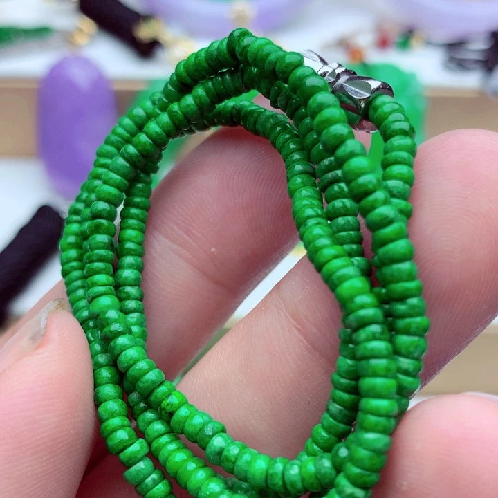 翡翠未镶嵌毛衣链