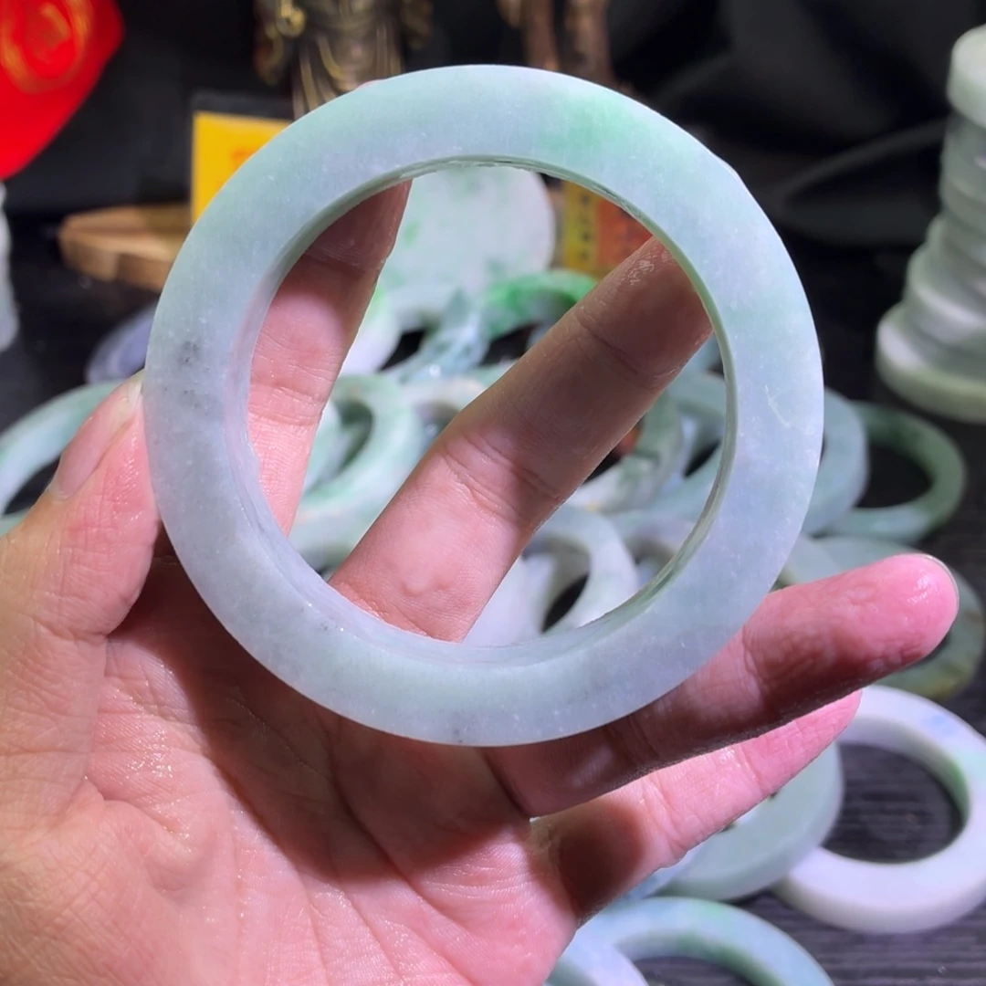 定制翡翠未镶嵌天然翡翠A货毛胚手镯定制
