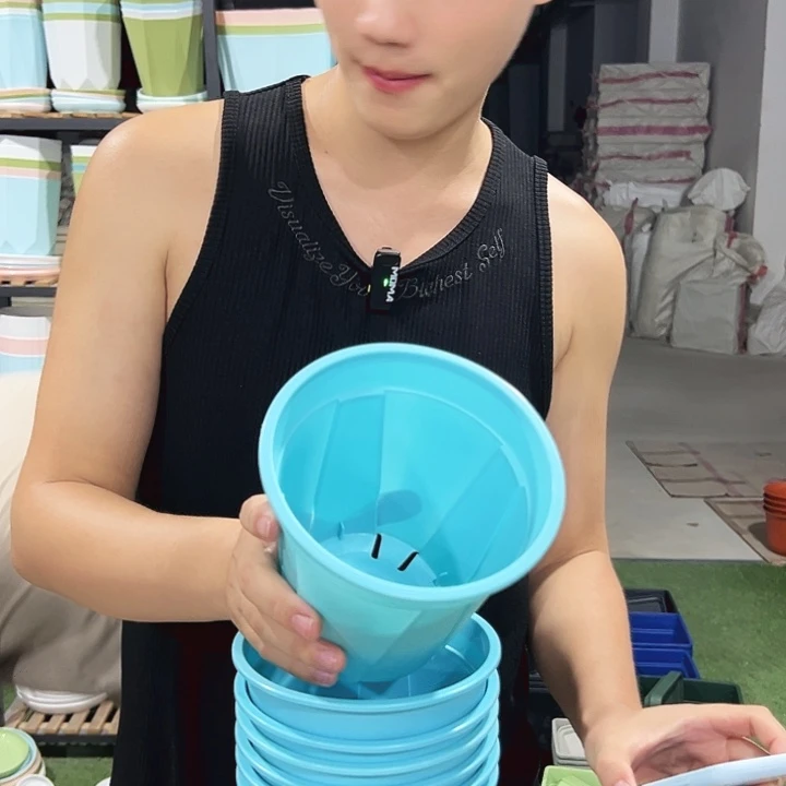 圆形控根口15高14蓝色无托12只