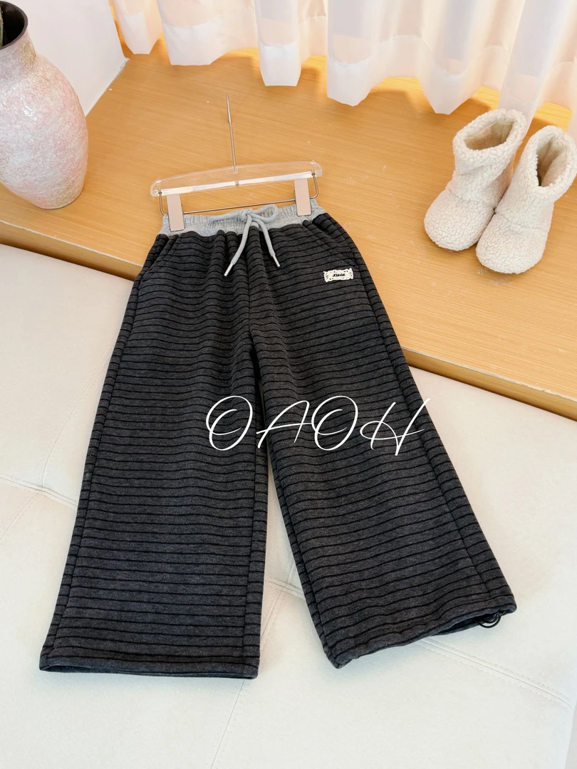 OAOH女童冬加绒裤子洋气女生儿童冬季卫裤K6310