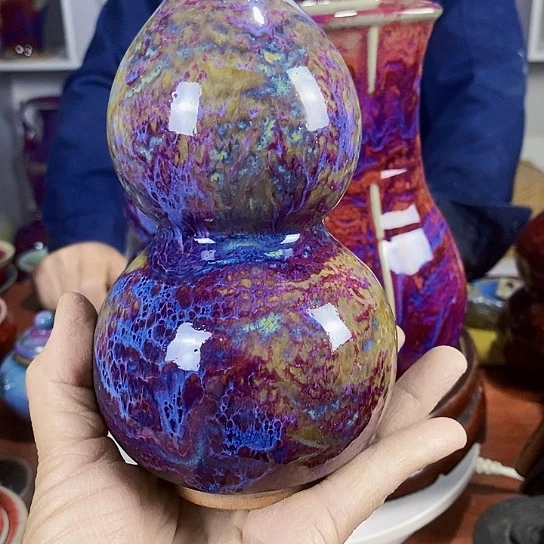 摆件晨*伊尚峰钧窑作品葫芦瓶