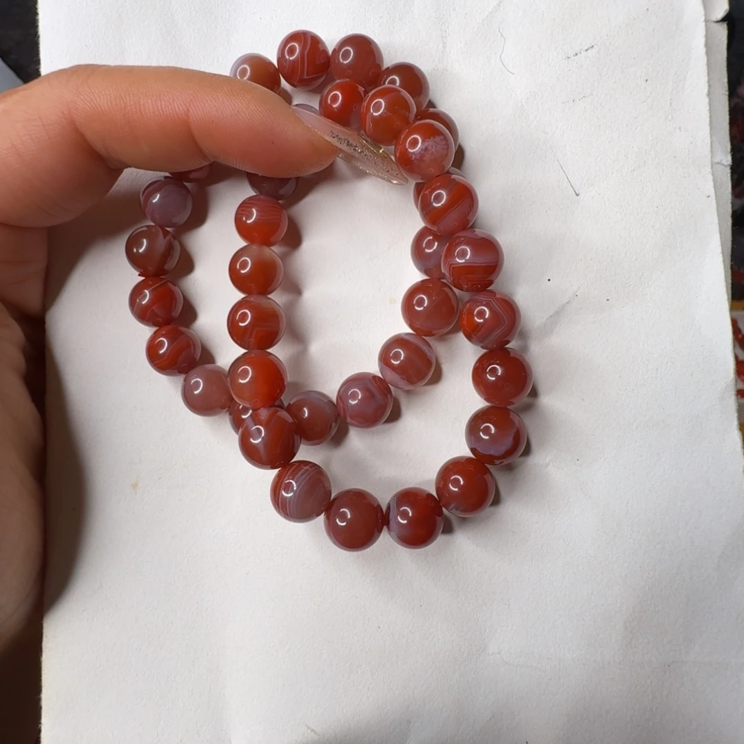 杨***国南红玛瑙未镶嵌手串