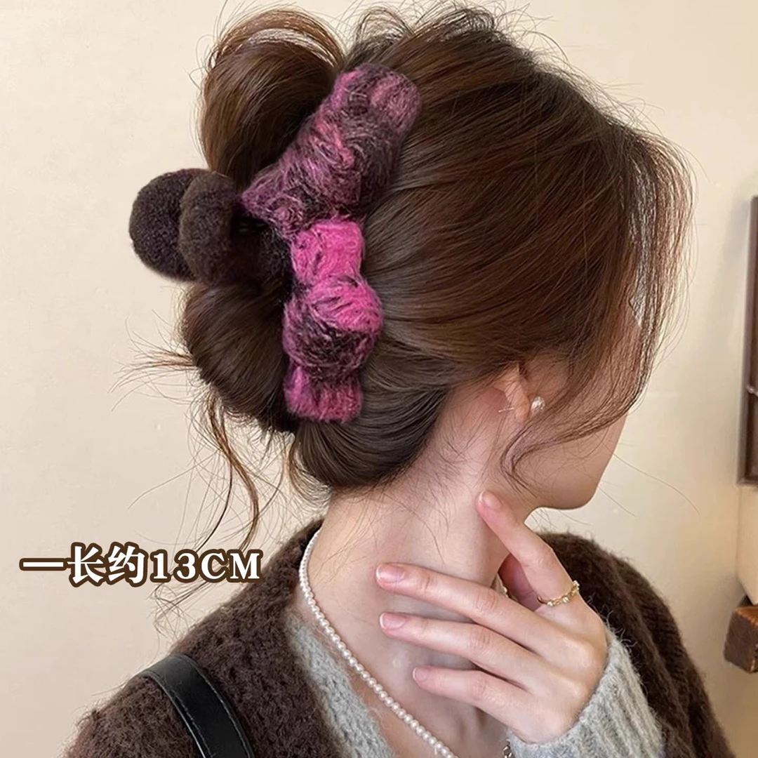 复古蝴蝶结后脑勺发夹鲨鱼夹发量大头发抓夹女2025新款高级感发饰